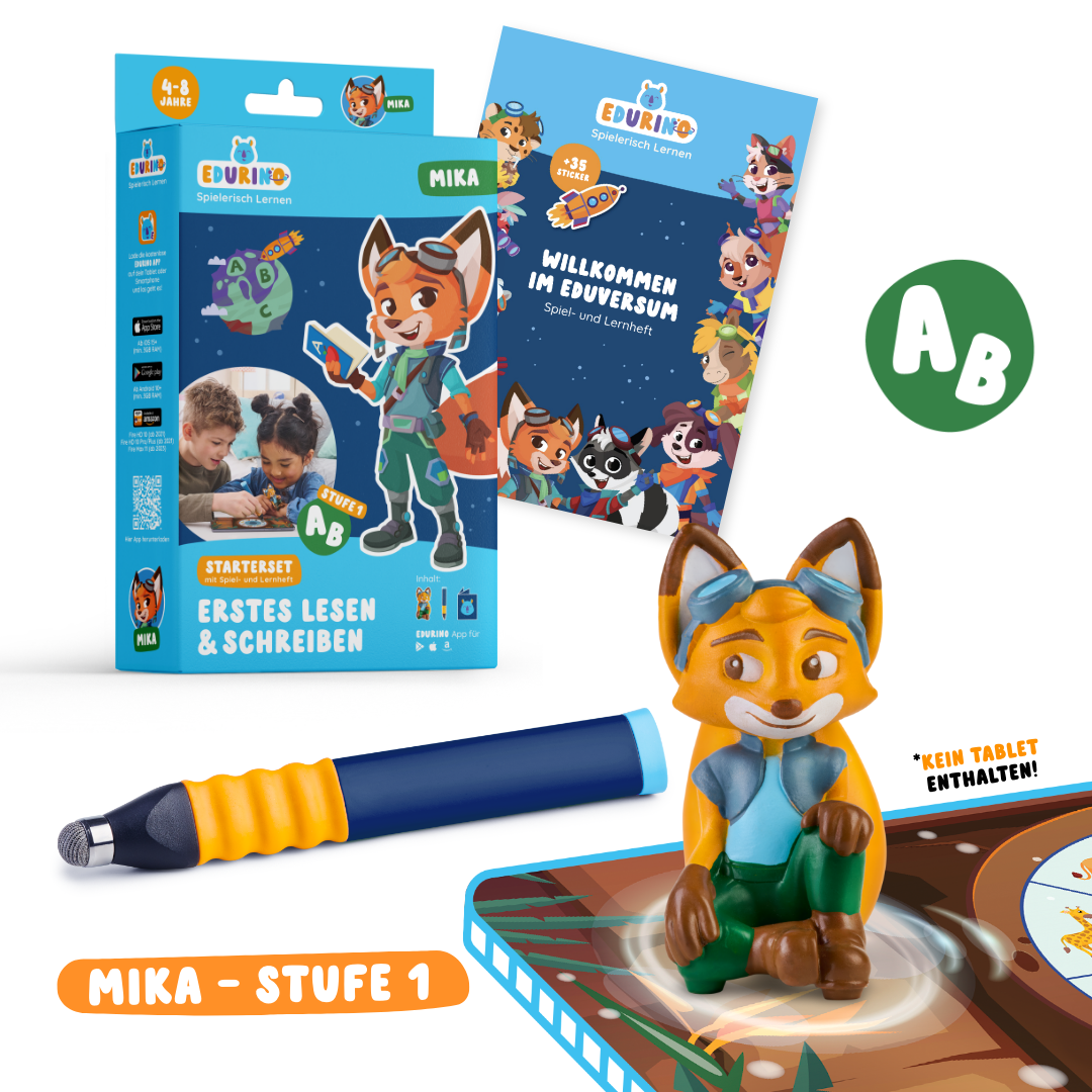 Starterset Mika "Erstes Lesen & Schreiben" - Stufe 1 & Stift