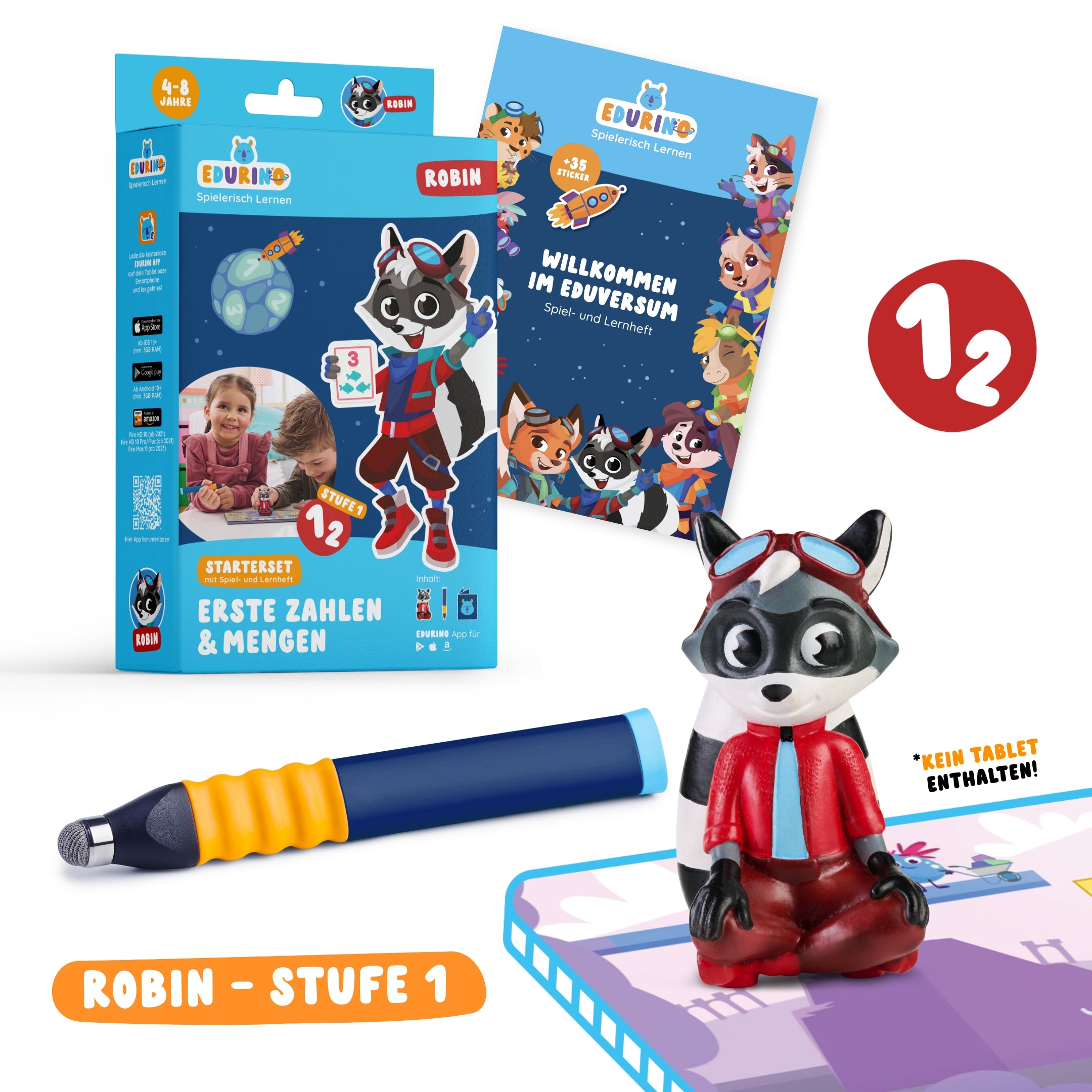 Starterset Robin "Zahlen & Mengen" - Stufe 1 & Stift