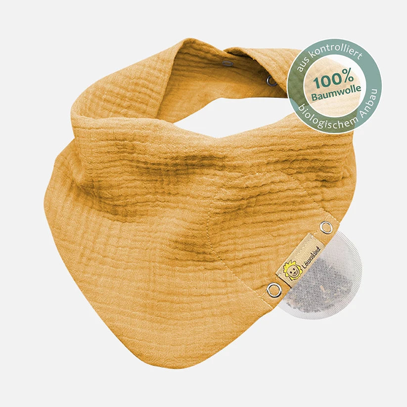 Musselin Halstuch Medi Senfgelb 4-12 Jahre