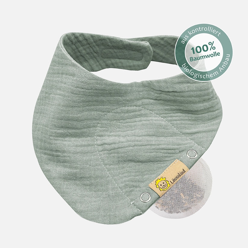 Musselin Halstuch Mini Pistazie 0-4 Jahre