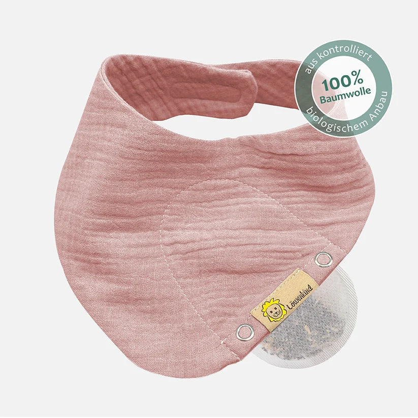 Musselin Halstuch Mini Altrosa 0-4 Jahre