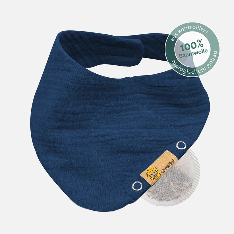 Musselin Halstuch Mini Dunkelblau 0-4 Jahre